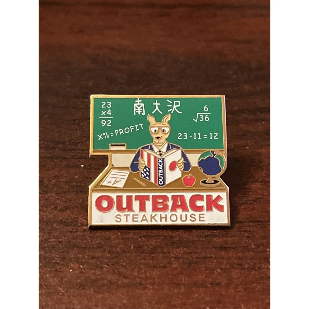 Outback Steakhouse Japan Kangaroo Teacher School Lapel‎ Hat Pin